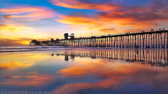 Oceanside Glow- Metal Print