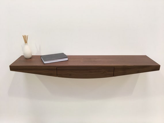 Floating Contemporary Entryway Console Table With Drawer Etsy