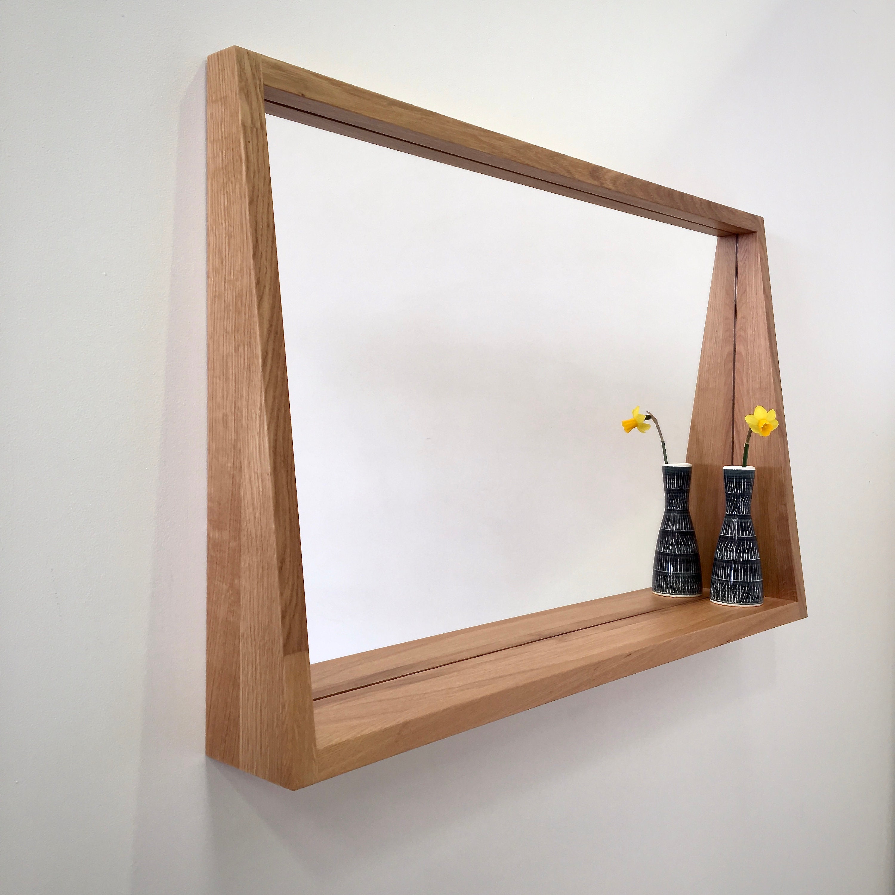 Rectangular Hallway Mirror With Shelf