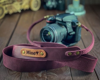 Leather Fuji camera strap for women & men/Custom camera strap/Canon camera strap/PERSONALIZED Gift for women/Sony