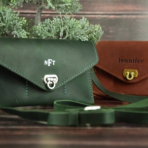 Cartera de sobre de efectivo de cuero para mujer/Pulsera de cuero/Mujeres de embrague de cuero/Cartera crossbody