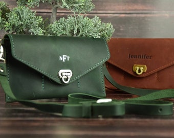 Leather cash envelope wallet women/Leather wristlet/Leather clutch women/Crossbody wallet