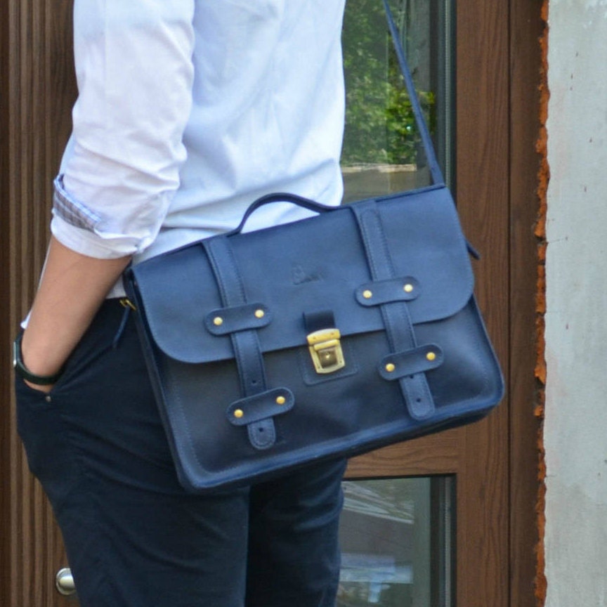 Leather Briefcase Leather Briefcase Men Leather Briefcase Etsy