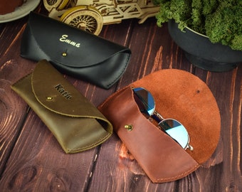 Personalized leather sunglass case/Sunglass cover