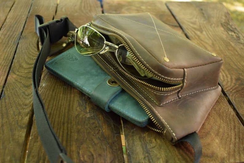 travel pouch fanny pack leather festival fanny pack small bag leather fanny pack Belt bag leather leather hip bag travel hip bag