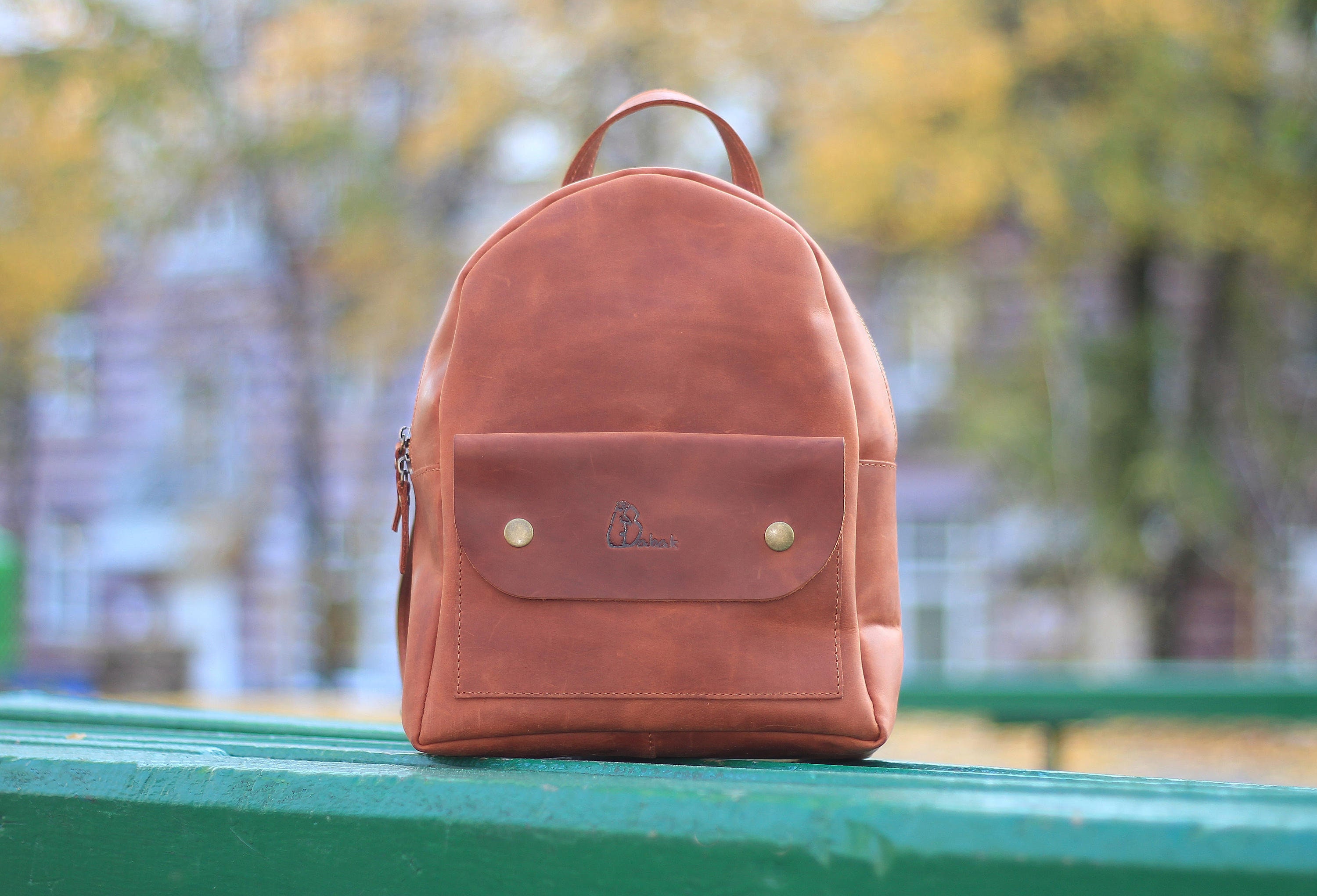 Small leather backpack purse women/Genuine leather Etsy