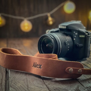 Personalized Leather Camera Belt | Custom Camera Strap | Gift | 2 Sizes + Custom | 14 Colors | 2 Types of Personalization