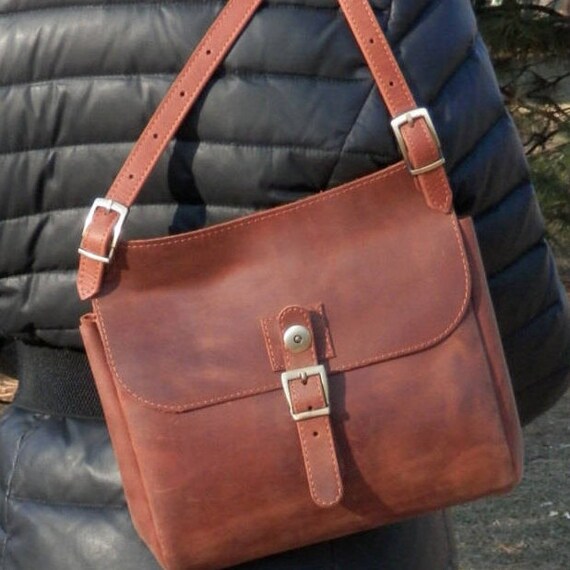 Leather Bag Leather Shoulder Bag Leather Shoulder Purse | Etsy