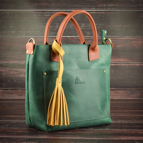 Leather tassel purse charm/Handbag charms/Purse decor | 14 Colors