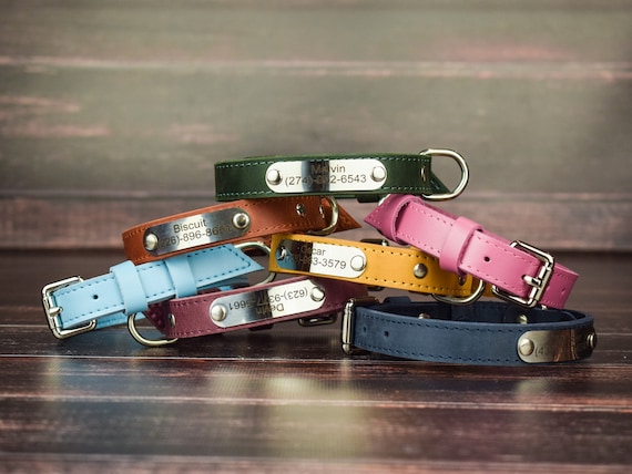 etsy dog collar with name