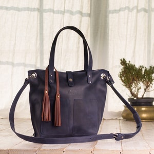 Leather tassel purse charm/Handbag charms/Purse decor image 7