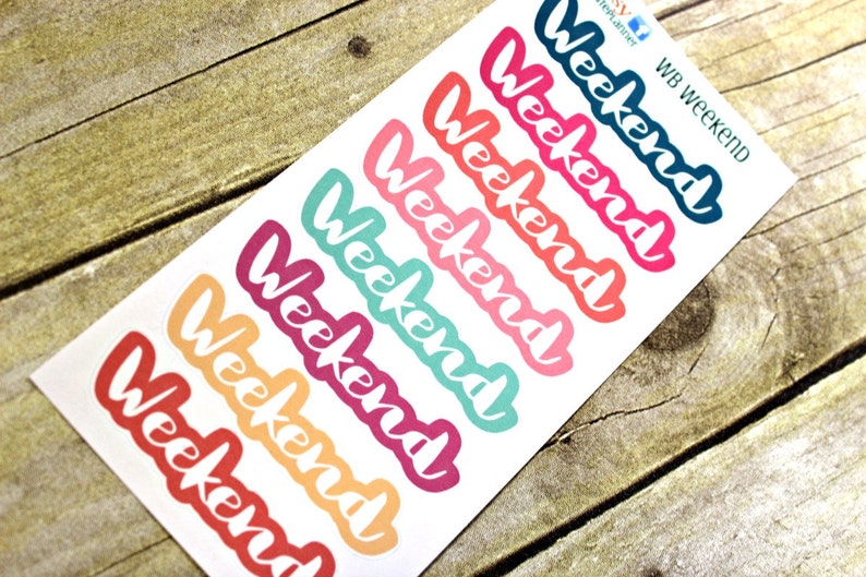 Weekend Banner Planner Stickers Reminder Stickers Planner - Etsy