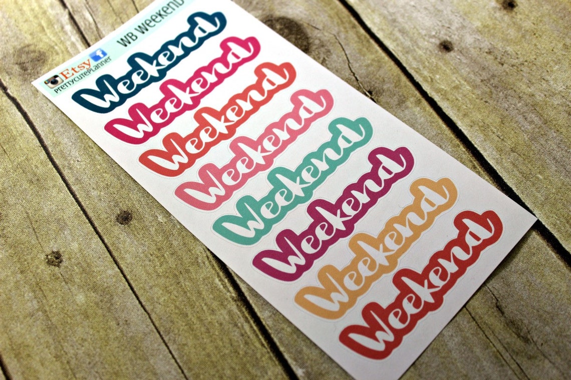Weekend Banner Planner Stickers Reminder Stickers Planner - Etsy