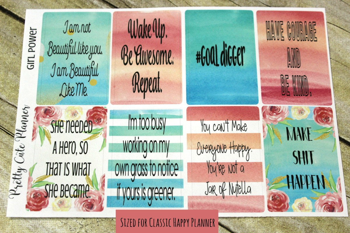 Happy Planner Stickers Inspirational Quotes Planner Stickers Etsy