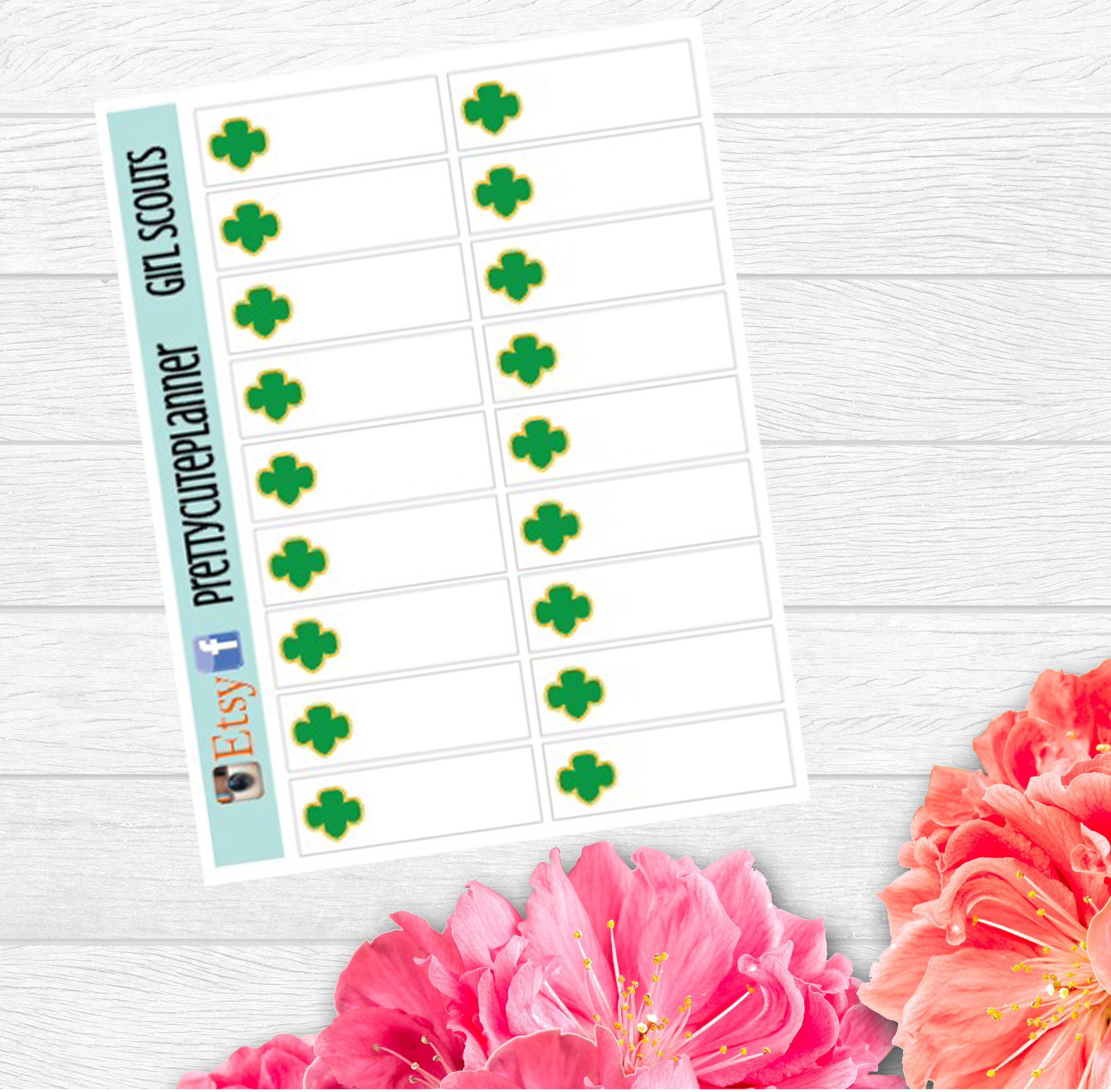 Girl Scouts Stickers Trefoil Stickers Planner Stickers Etsy UK