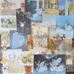 Kit de correspondants féeriques Ephemera - papiers vintage - carnet de bordel - carnet de voyage