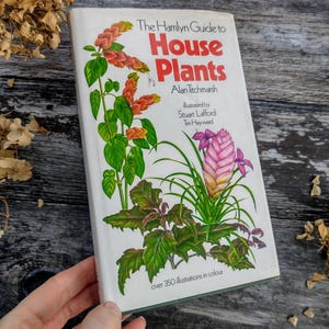Indoor House Plants & Flowers Book - Botanical Illustrated Book
