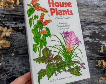 Indoor House Plants & Flowers Book - Botanical Illustrated Book