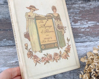 Language of Flowers by Kate Greenaway -  Illustrated vintage book