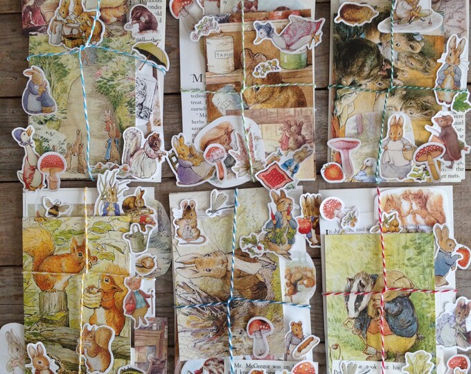 Beatrix Potter Ephemera Scrapbook Pack Peter Rabbit Vintage Scrapbook ...