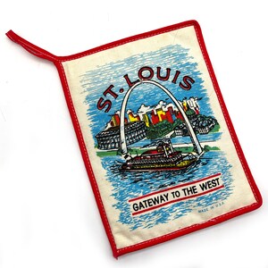 Pano de prato vintage da década de 1970 de St. Louis