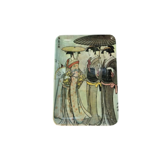 Vintage Japan Art Tray Torii Kiyonaga The Promenade Etsy
