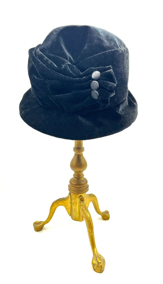 Betmar Black Velvet Hat / Very Soft