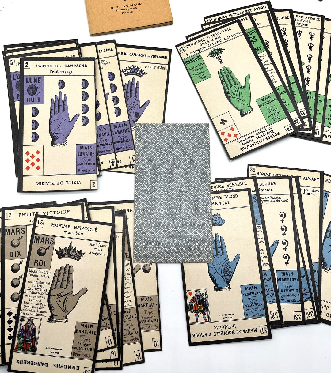 Vintage Nouveau Grand Jeu / French Tarot Card Game / Palmistry Etsy