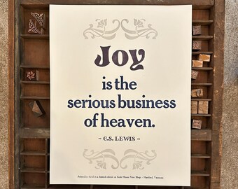 C.S. Lewis - Joy is the serious business of Heaven