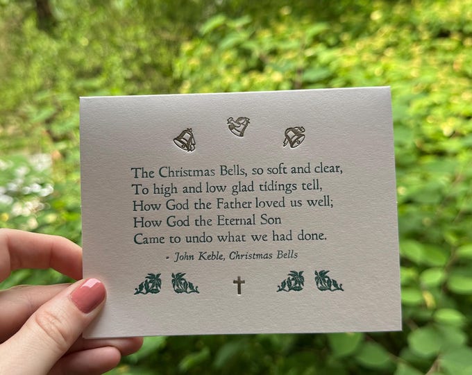 Christmas Bells Letterpress Christmas Card