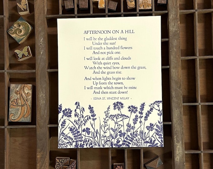 Edna St. Vincent Millay - Afternoon on a Hill
