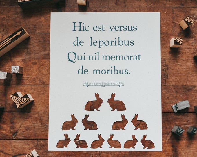 Ogden Nash + Rabbits