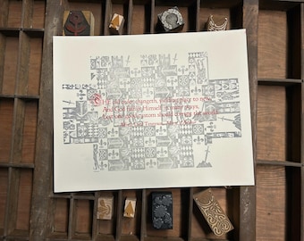 Tennyson - The Death of Arthur Letterpress Print
