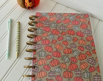 Happy Planner Cover | Orange Pumpkin Paper | Fall | micro, mini, skinny mini, skinny classic, classic, large or A5, and personal size
