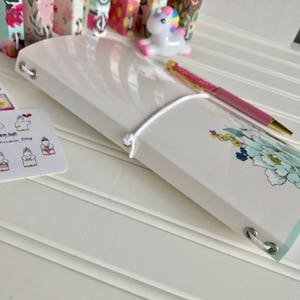 Paperdori, journal, midori, fauxdori travelers notebook cover. Durable laminated double-sided print paper with eyelets and elastic image 2