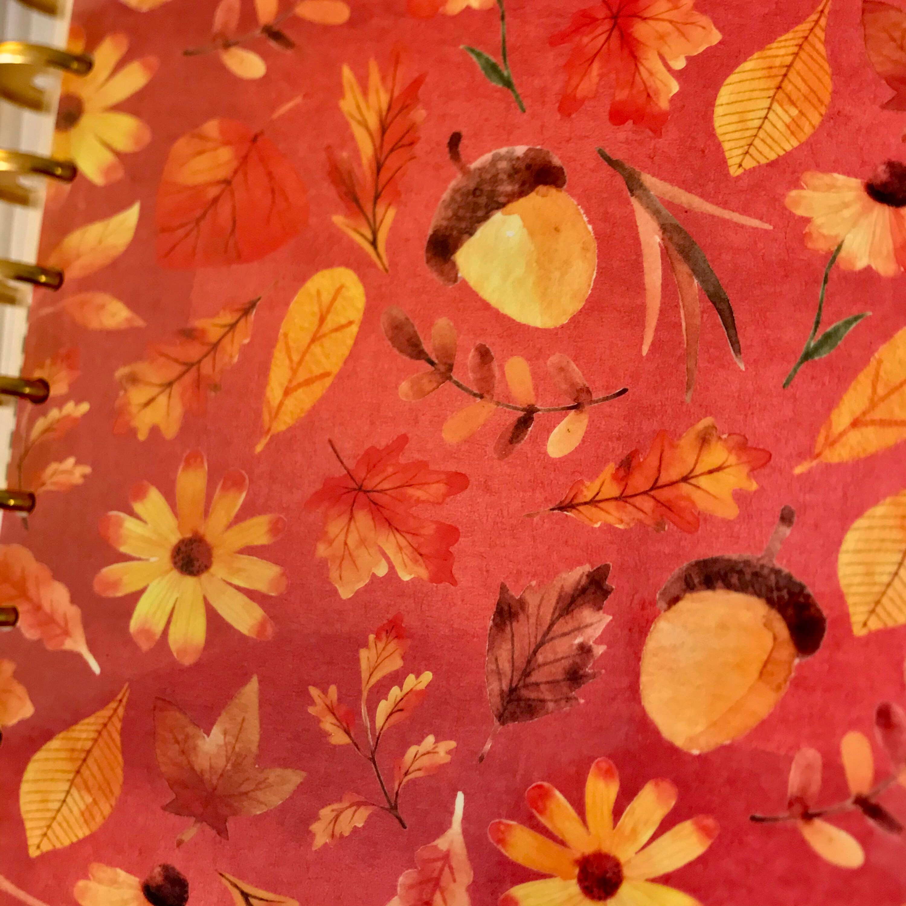 Happy Planner Fall Front Cover Mini Classic or Large Sizes. Etsy