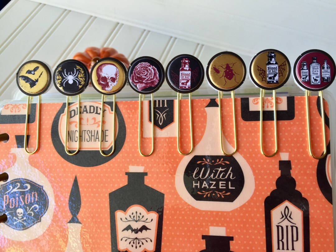 Halloween 3D Gold Paper Clip/planner Clip Burgundy Black Etsy