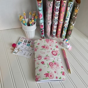 Paperdori, journal, midori, fauxdori travelers notebook cover. Durable laminated double-sided print paper with eyelets and elastic