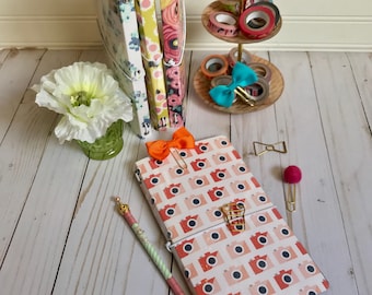 Camera Print Travelers Notebook Cover: Handmade Paperdori Journal
