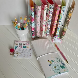 Paperdori, journal, midori, fauxdori travelers notebook cover. Durable laminated double-sided print paper with eyelets and elastic