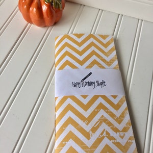 Midori/traveler notebook insert yellow cream chevron pattern