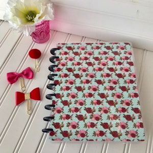 Happy Planner Cover or Planner Dashboards mint floral paper