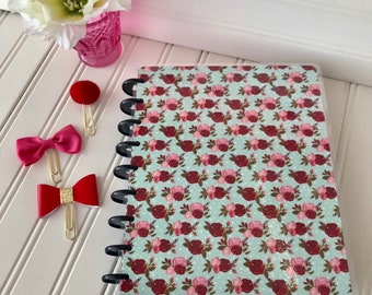 Mint Floral Planner Cover: Micro, Mini, Classic, A5 Sizes