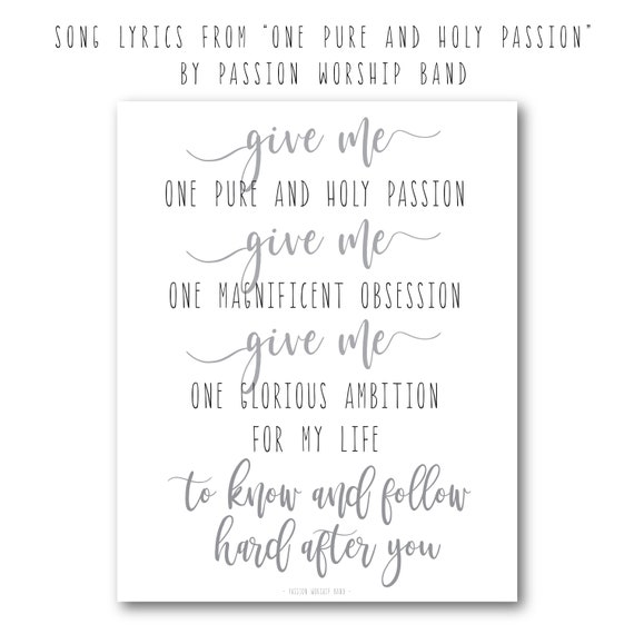One Pure And Holy Passion Printable Nursery Printable Etsy Ainda não temos a cifra desta música. etsy