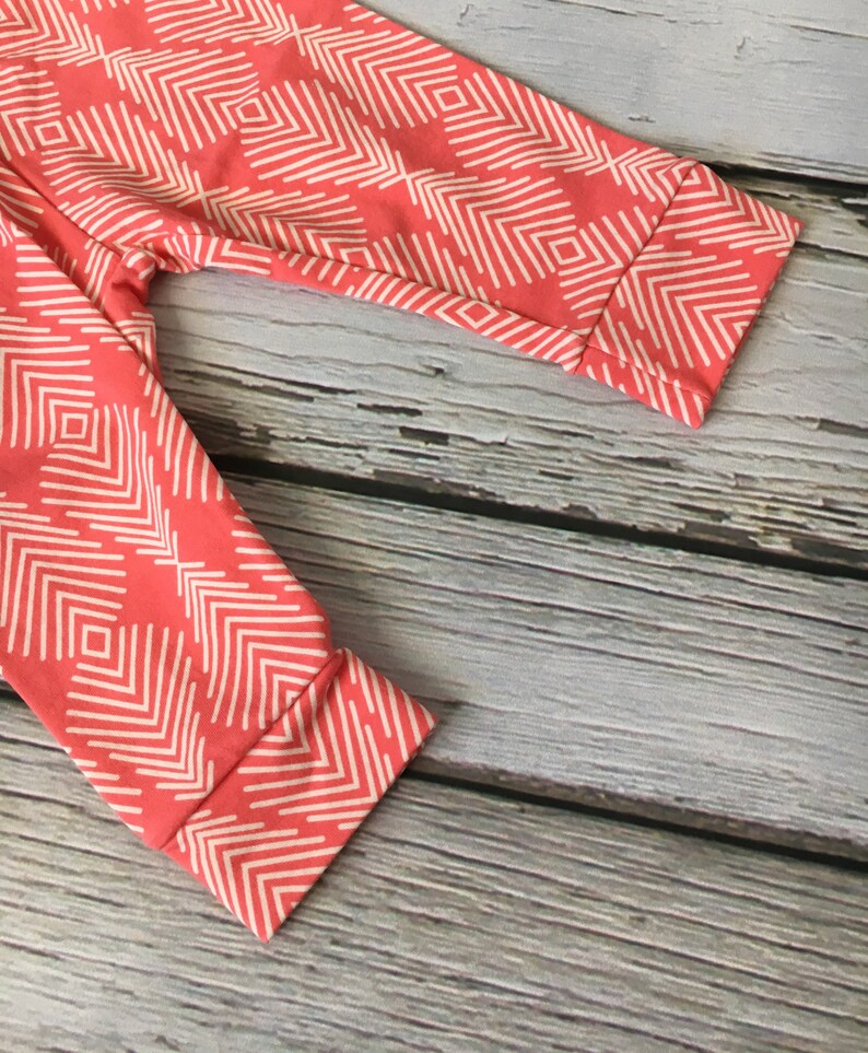 Baby Leggings Baby Girl Leggings Baby Pants Baby Girl Clothing RTS Baby Leggings in Plummage Poppy Leggings Peach Leggings