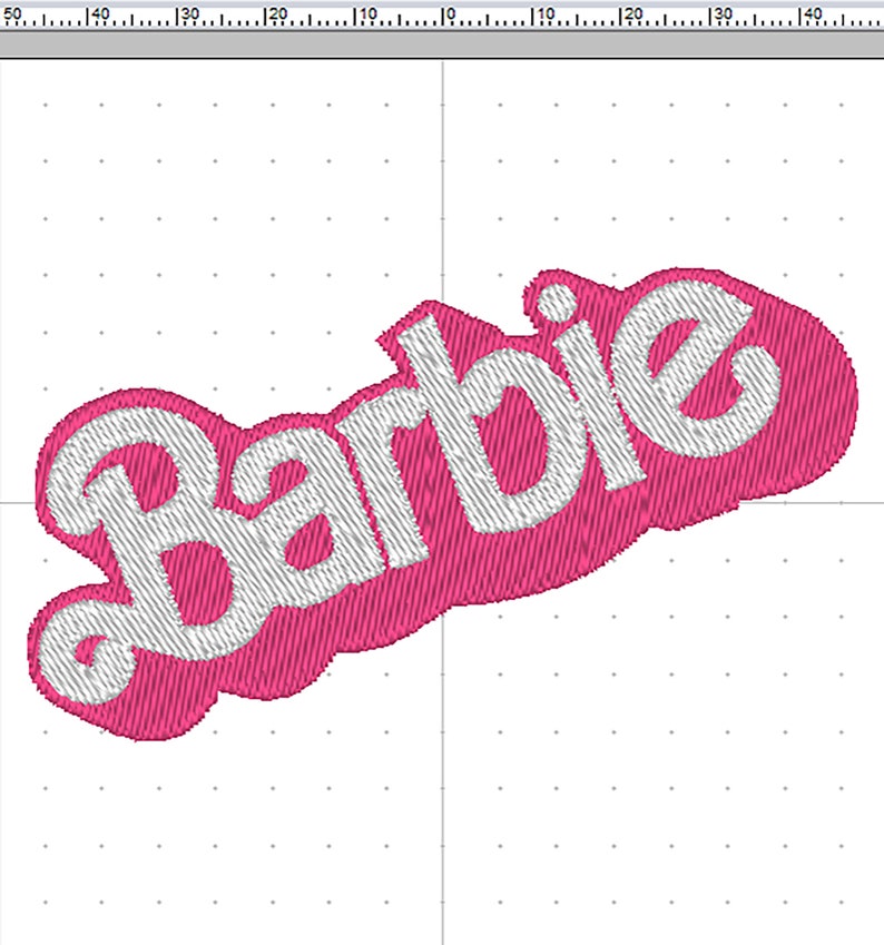 Barbie logo design embroidery file digital download | Etsy