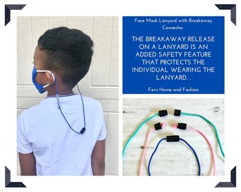 Kids Face mask  breakaway lanyards straps// Breakaway Paracord Lanyards // Face mask strap//  Breakaway Face Mask Lanyards