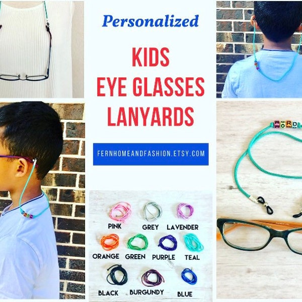 Personalized Kids Eyeglasses Sunglasses lanyards straps// Paracord Eyeglasses strap// Sunglasses strap// Custom Lanyards Eyeglasses lanyards