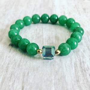 Green Aventurine Crystal Bracelet// Healing Crystal Gemstone// Lucky Aventurine Bracelet// Crystal Gemstone Bracelet