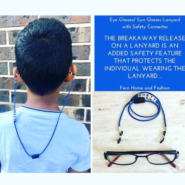 Personalized Kids Eyeglasses Sunglasses breakaway lanyards// Paracord Eyeglasses strap// Kids Eyeglasses lanyards// Custom Lanyard